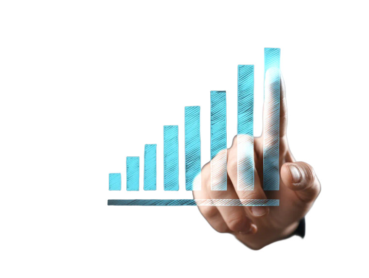 Businessman Pointing Growth Vinyl Car Decal Sticker – Waterproof & UV-Resistant 8"