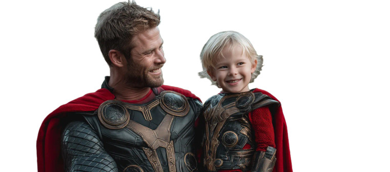 Smiling Thor Duo Vinyl Car Decal Sticker – Waterproof & UV-Resistant 8"