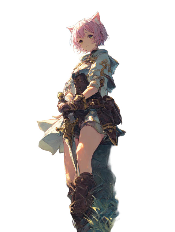 Fantasy Cat-Eared Girl V2 Vinyl Car Decal Sticker – Waterproof & UV-Resistant 8"