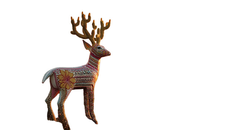 Magical Deer Alebrije Vinyl Car Decal Sticker – Waterproof & UV-Resistant 8"