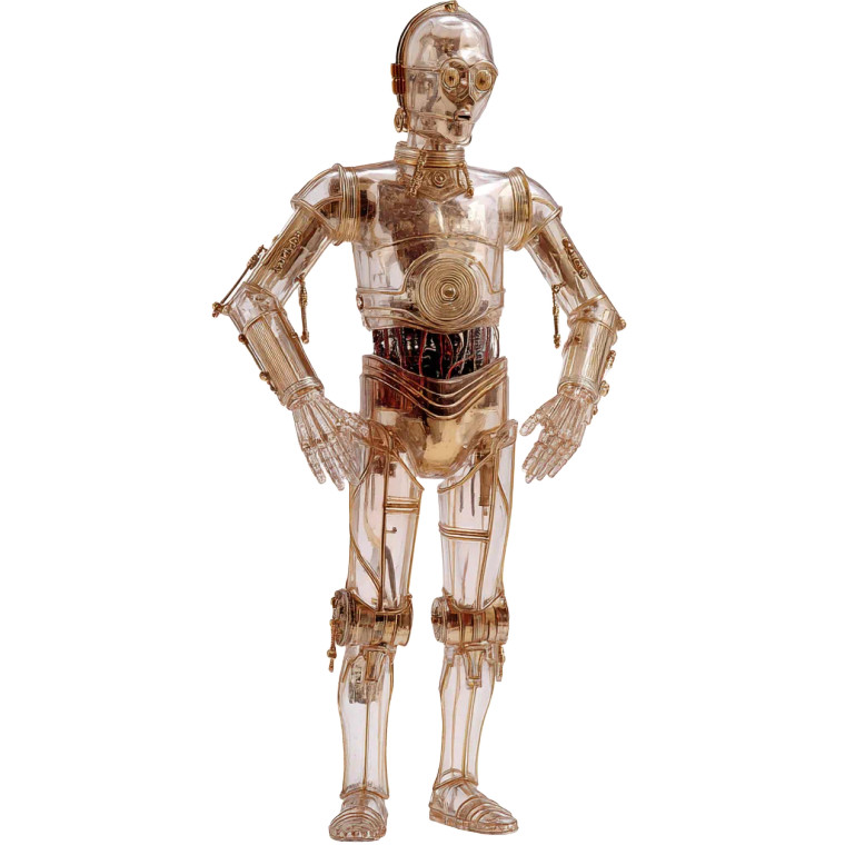 Transparent Humanoid Droid Vinyl Car Decal Sticker – Waterproof & UV-Resistant 8"
