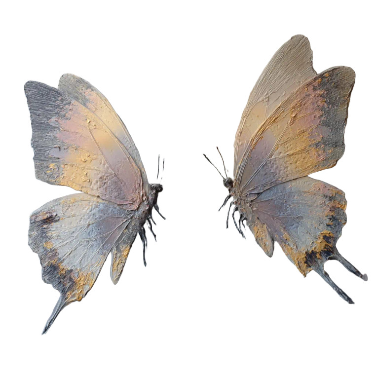 Butterfly Diptych Vinyl Car Decal Sticker – Waterproof & UV-Resistant 8"