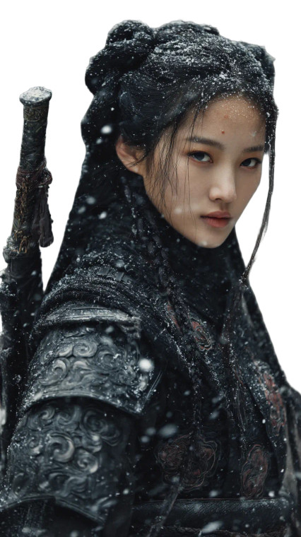 Ancient Warrior Maiden Vinyl Car Decal Sticker – Waterproof & UV-Resistant 8"