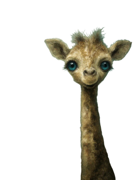 Baby Giraffe Illustration Vinyl Car Decal Sticker – Waterproof & UV-Resistant 8"