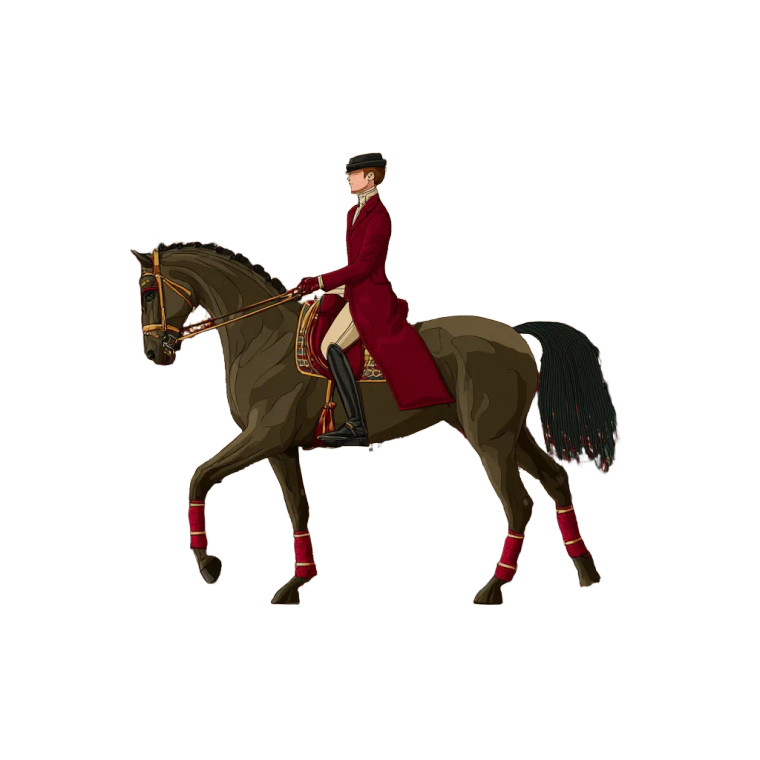 Equestrian Silk Scarf Vinyl Car Decal Sticker – Waterproof & UV-Resistant 8"