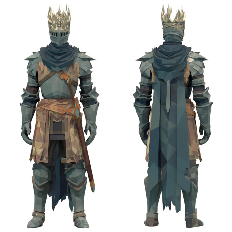 Low Poly Character V3 Vinyl Car Decal Sticker – Waterproof & UV-Resistant 8"