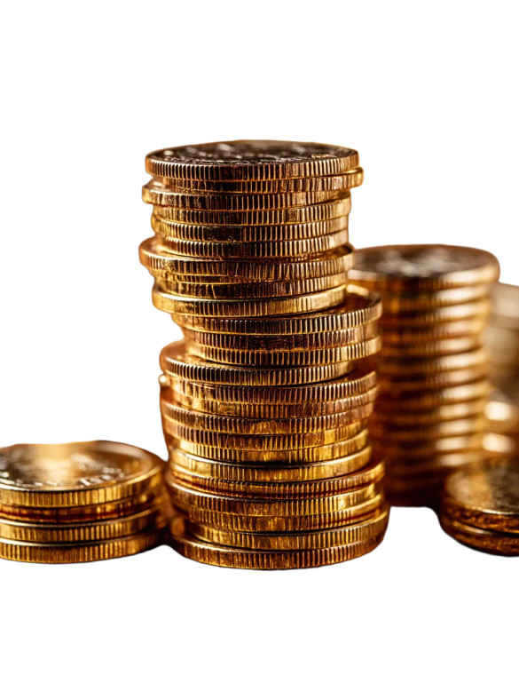 Gold Coins Pile Vinyl Car Decal Sticker – Waterproof & UV-Resistant 8"