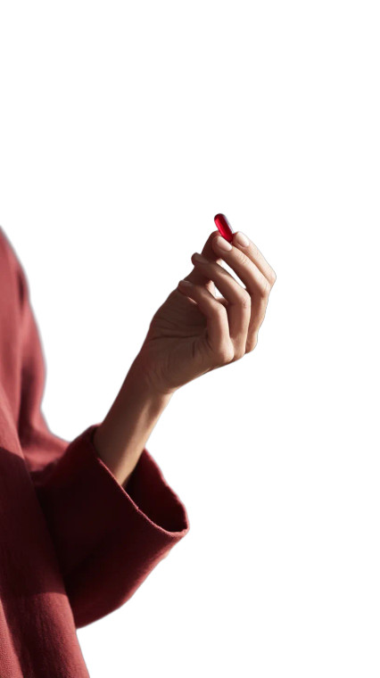 Red Translucent Pill Vinyl Car Decal Sticker – Waterproof & UV-Resistant 8"