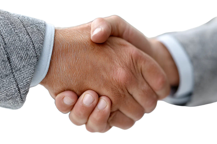 Business Handshake V4 Vinyl Car Decal Sticker – Waterproof & UV-Resistant 8"