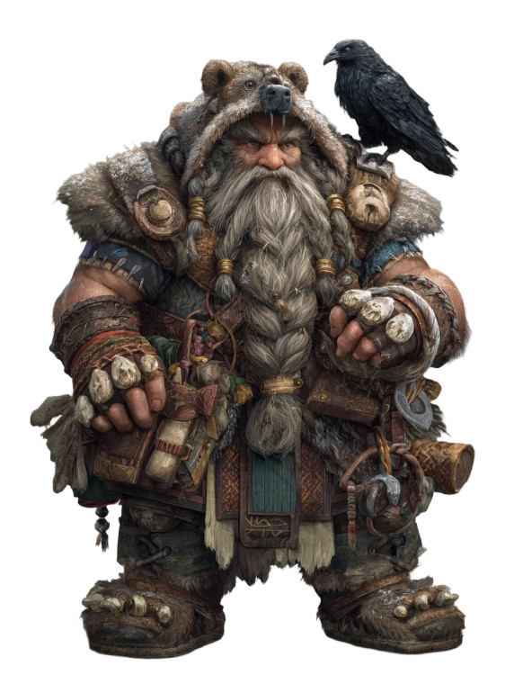Dwarf Shaman Art Vinyl Car Decal Sticker – Waterproof & UV-Resistant 8"