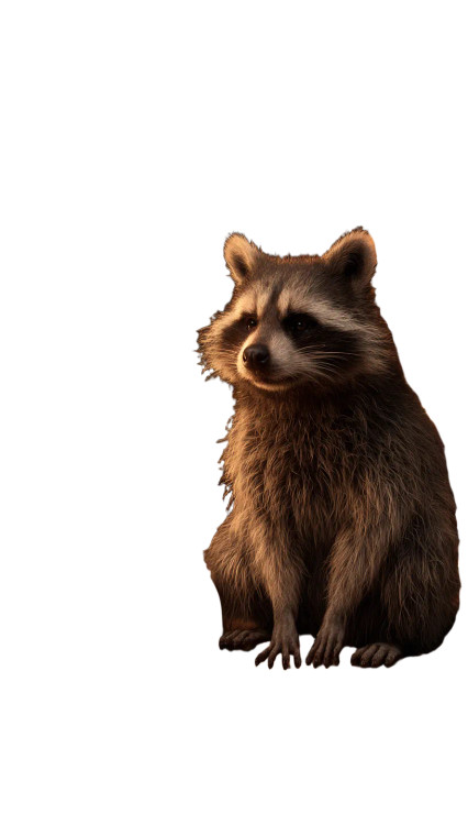 Mischievous Wizard Raccoon Vinyl Car Decal Sticker – Waterproof & UV-Resistant 8"