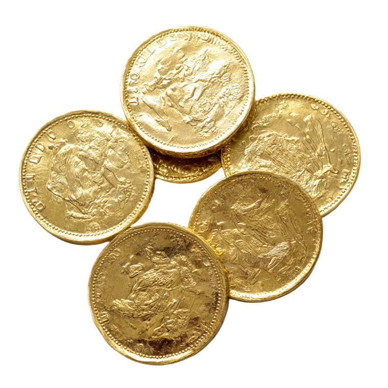 Golden Coins Vinyl Car Decal Sticker – Waterproof & UV-Resistant 8"