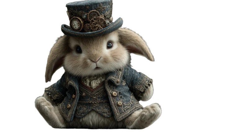 Steampunk Rabbit V2 Vinyl Car Decal Sticker – Waterproof & UV-Resistant 8"