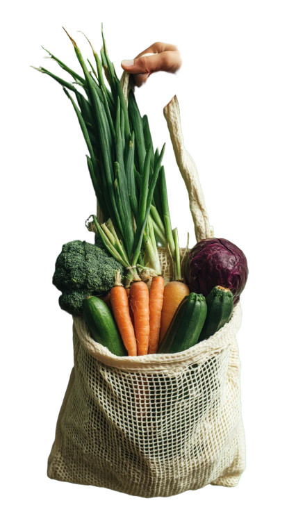 Fresh Veggie Mesh Bag Vinyl Car Decal Sticker – Waterproof & UV-Resistant 8"