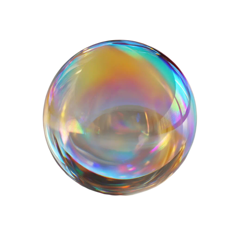 Iridescent Sphere Vinyl Car Decal Sticker – Waterproof & UV-Resistant 8"