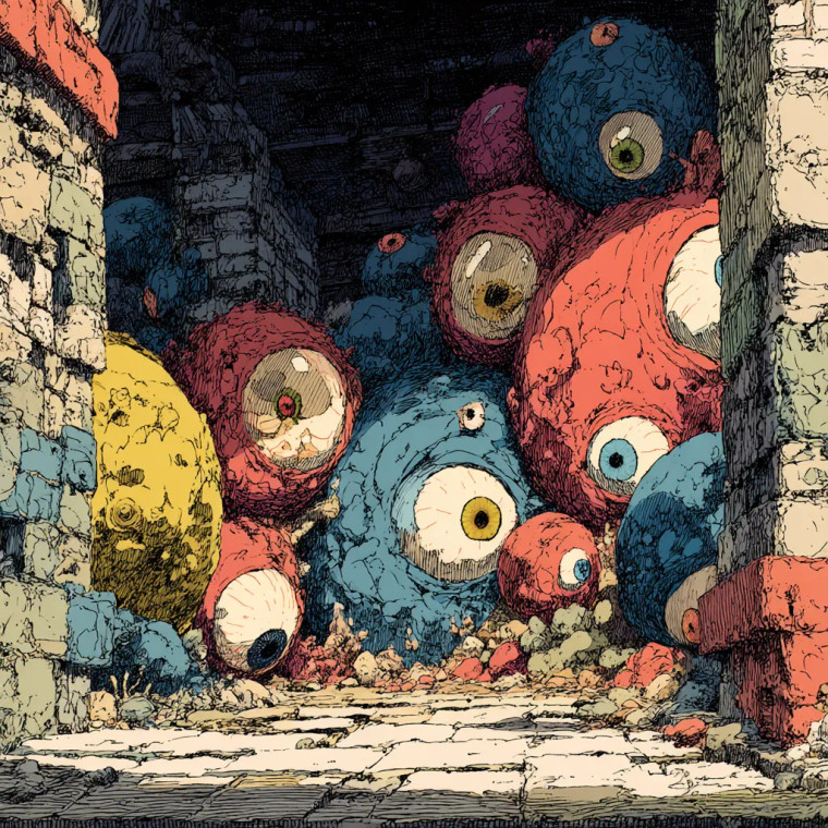 Technicolor Eyeballs Vinyl Car Decal Sticker – Waterproof & UV-Resistant 8"