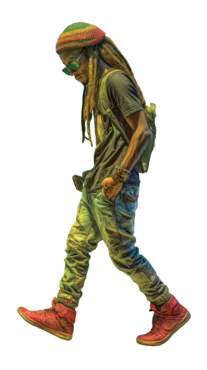 Stylish Chameleon Walk Vinyl Car Decal Sticker – Waterproof & UV-Resistant 8"