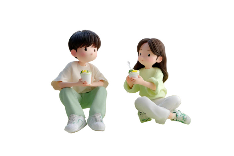 Peaceful Garden Duo Vinyl Car Decal Sticker – Waterproof & UV-Resistant 8"