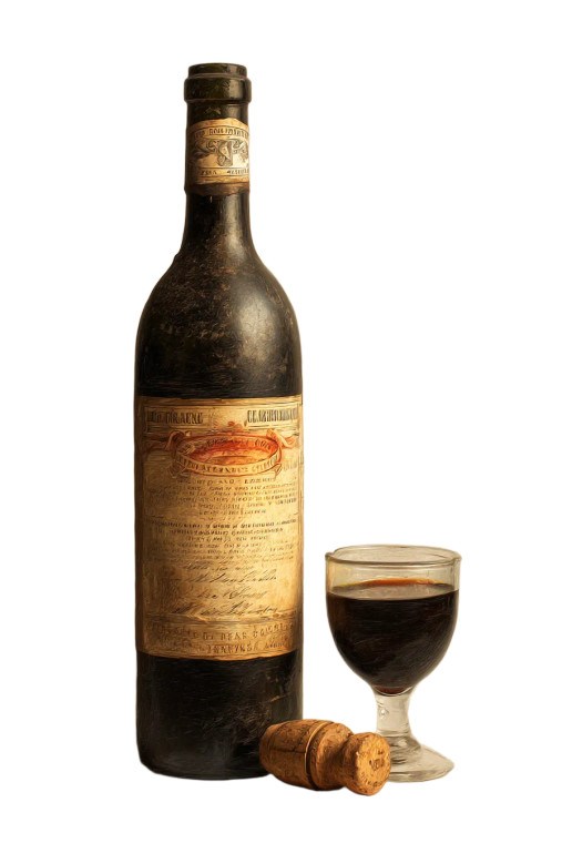Vintage Wine Bottle V2 Vinyl Car Decal Sticker – Waterproof & UV-Resistant 8"