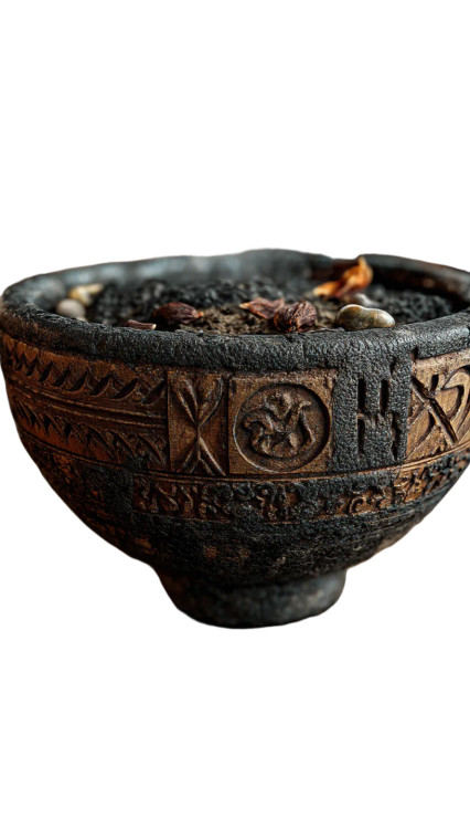 Ancient Ritual Bowl Vinyl Car Decal Sticker – Waterproof & UV-Resistant 8"