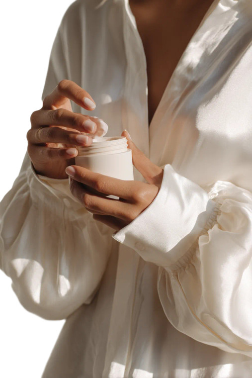 Elegant Skincare Ritual Vinyl Car Decal Sticker – Waterproof & UV-Resistant 8"