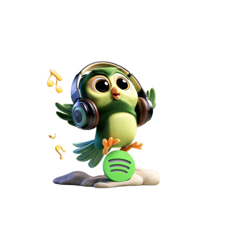 Singing Owl Mascot Vinyl Car Decal Sticker – Waterproof & UV-Resistant 8"