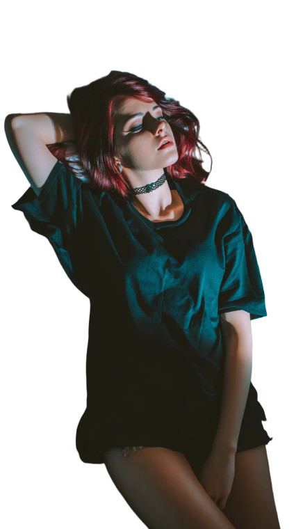 Maroon Hair Woman Vinyl Car Decal Sticker – Waterproof & UV-Resistant 8"