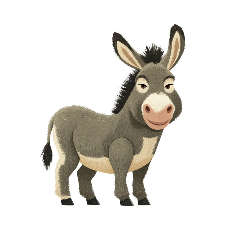 Cute Donkey Vinyl Car Decal Sticker – Waterproof & UV-Resistant 8"