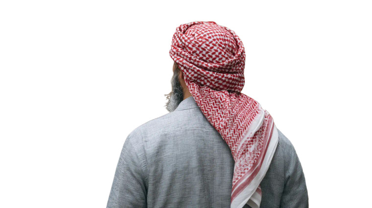 Man In Keffiyeh Vinyl Car Decal Sticker – Waterproof & UV-Resistant 8"