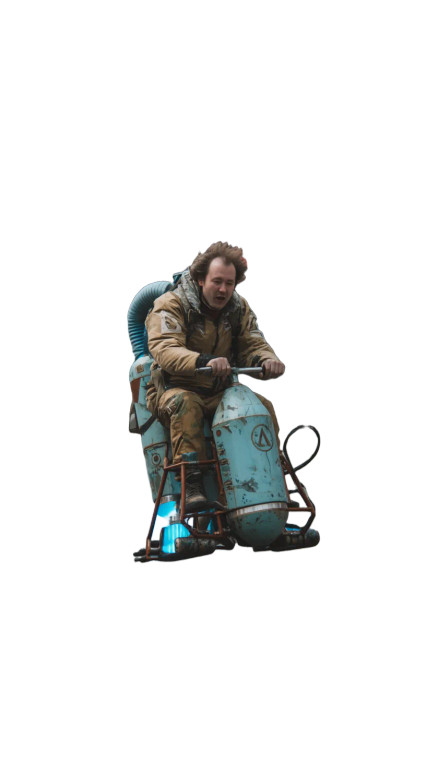 Futuristic Flying Motorcycle Vinyl Car Decal Sticker – Waterproof & UV-Resistant 8"