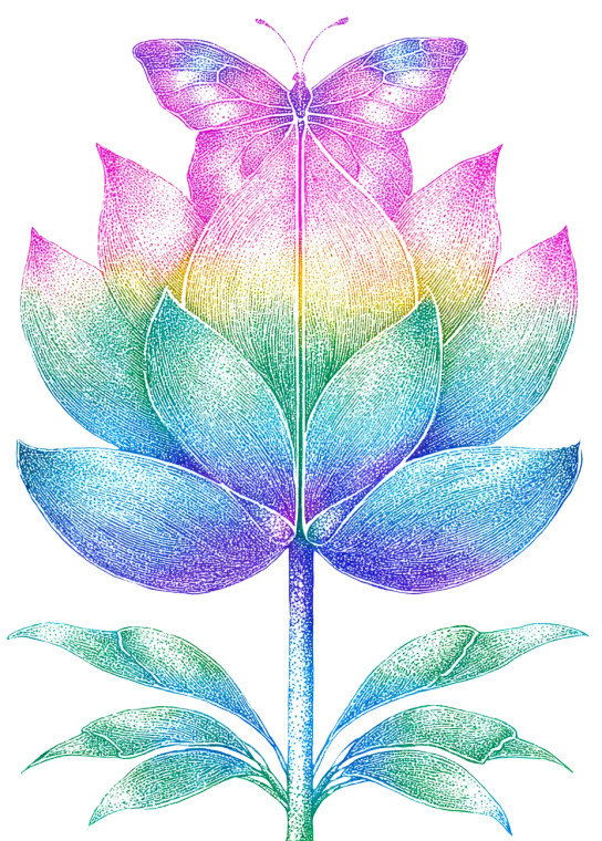 Rainbow Lotus Butterfly Vinyl Car Decal Sticker – Waterproof & UV-Resistant 8"