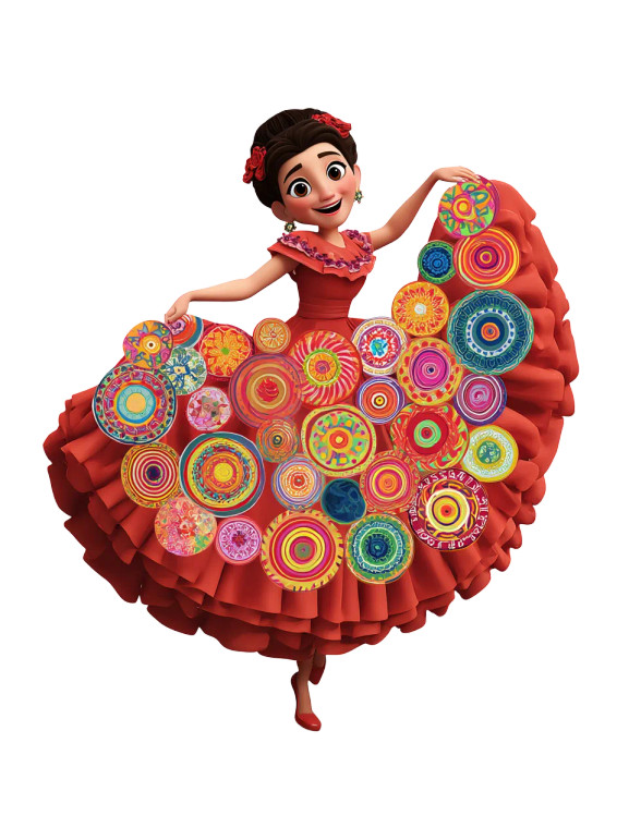 Happy Mexican Woman Vinyl Car Decal Sticker – Waterproof & UV-Resistant 8"