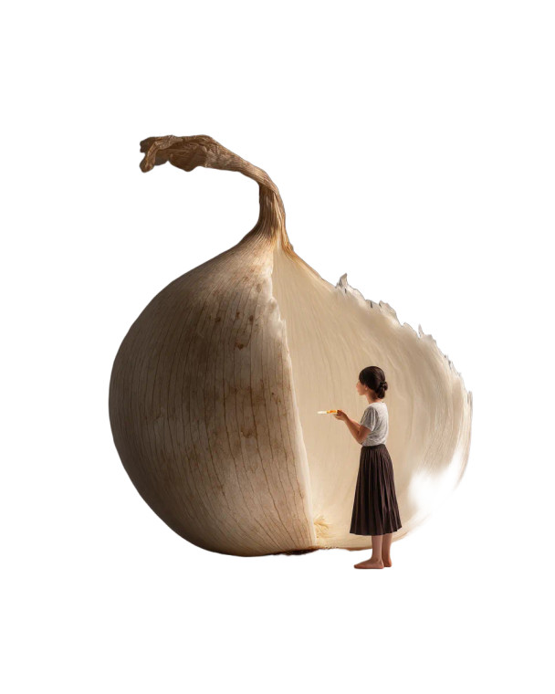 Girl In Onion Vinyl Car Decal Sticker – Waterproof & UV-Resistant 8"