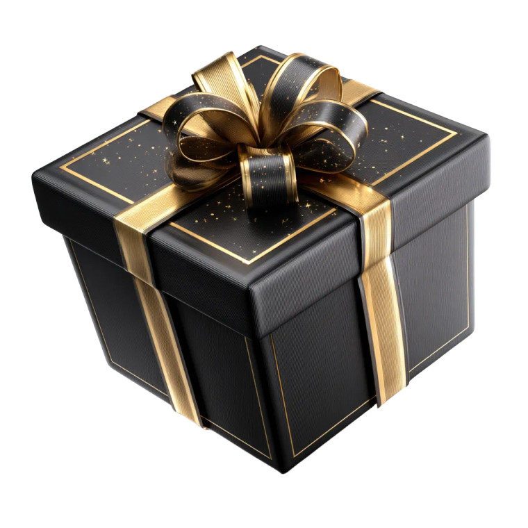 Floating Gift Box V2 Vinyl Car Decal Sticker – Waterproof & UV-Resistant 8"