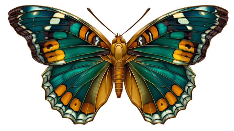 Butterfly Wing Anatomy Vinyl Car Decal Sticker – Waterproof & UV-Resistant 8"