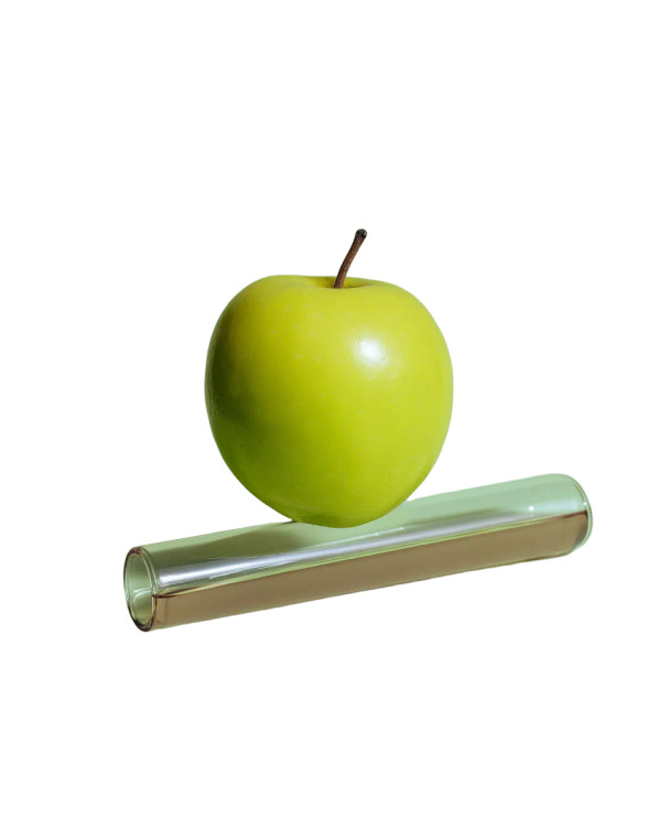 Balancing Green Apple Vinyl Car Decal Sticker – Waterproof & UV-Resistant 8"