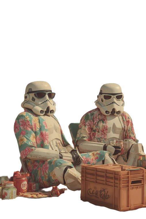 Beach Troopers Vinyl Car Decal Sticker – Waterproof & UV-Resistant 8"