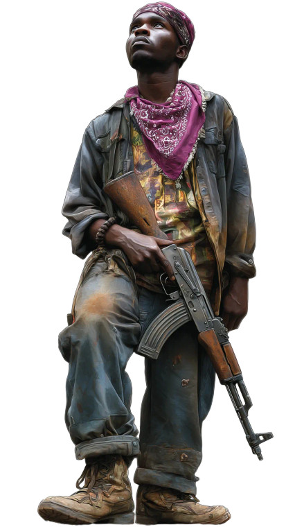African Rebel Vinyl Car Decal Sticker – Waterproof & UV-Resistant 8"