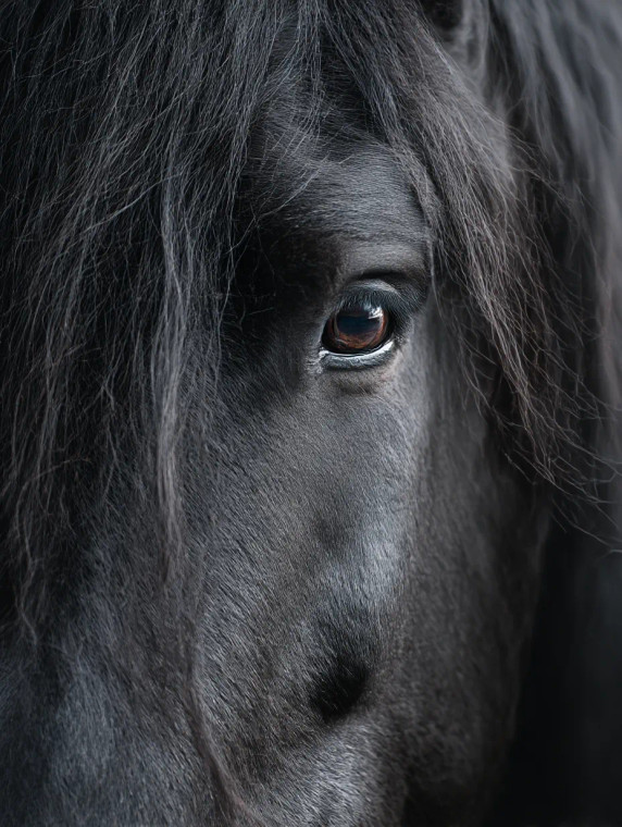 Black Horse Closeup Vinyl Car Decal Sticker – Waterproof & UV-Resistant 8"