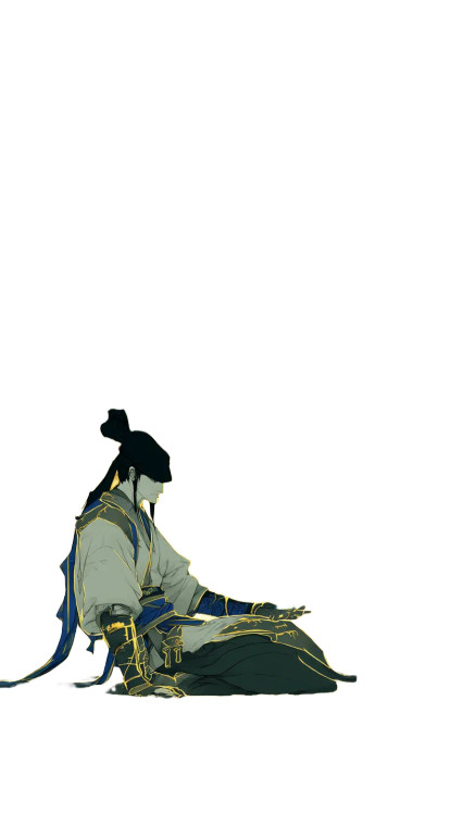 Cyberpunk Ninja Relaxing Vinyl Car Decal Sticker – Waterproof & UV-Resistant 8"