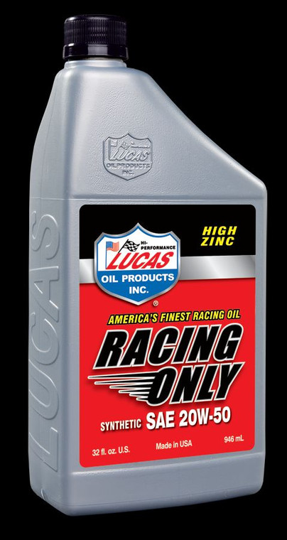 Lucas Oil SAE 20W-50 Synthetic Oil | High Zinc | Perfect for High RPM Engines