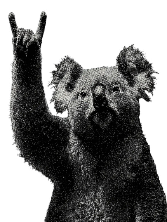 Metal Koala Vinyl Car Decal Sticker – Waterproof & UV-Resistant 8"