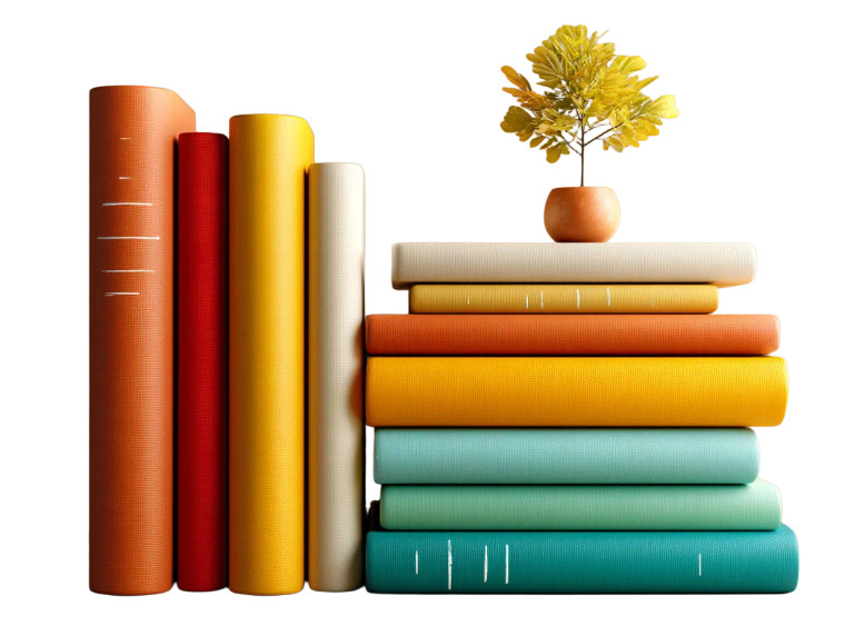 Colorful Books Stack Vinyl Car Decal Sticker – Waterproof & UV-Resistant 8"