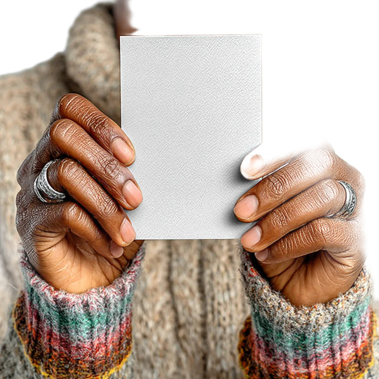 Hands Holding Card Vinyl Car Decal Sticker – Waterproof & UV-Resistant 8"