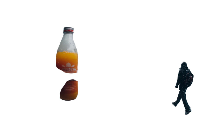 Man With Juice Vinyl Car Decal Sticker – Waterproof & UV-Resistant 8"