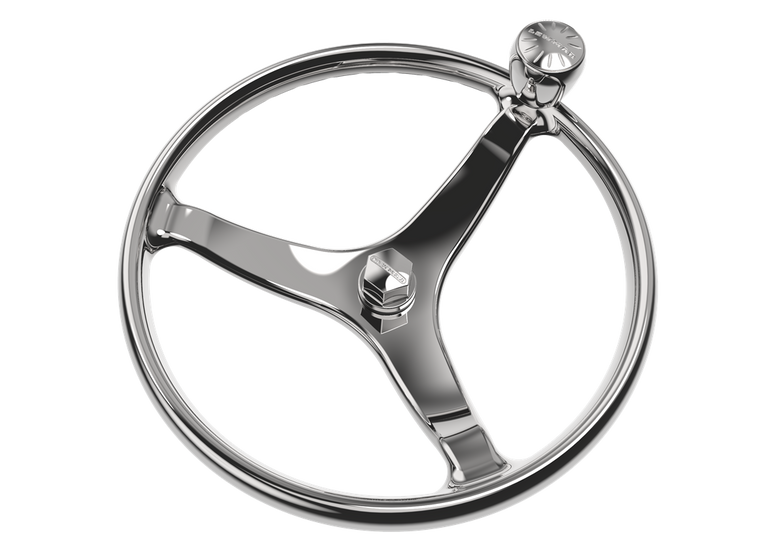 Upgrade Your Boat Steering with Lewmar 13-1/2" Stainless Steel 3 Spoke Wheel