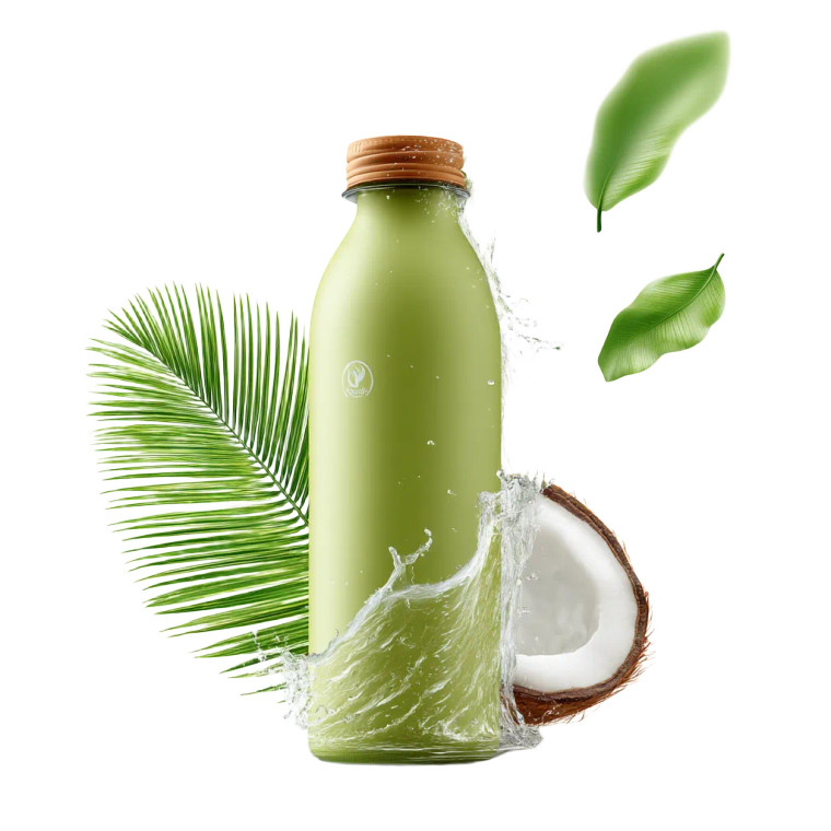 Coconut Water Bottle Vinyl Car Decal Sticker – Waterproof & UV-Resistant 8"