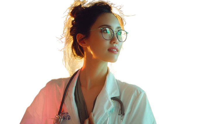 Japanese Doctor Portrait Vinyl Car Decal Sticker – Waterproof & UV-Resistant 8"