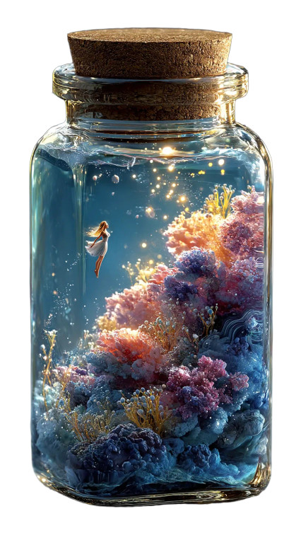 Cosmic Jar Serenity Vinyl Car Decal Sticker – Waterproof & UV-Resistant 8"