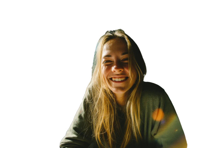 Happy Studying Woman Vinyl Car Decal Sticker – Waterproof & UV-Resistant 8"